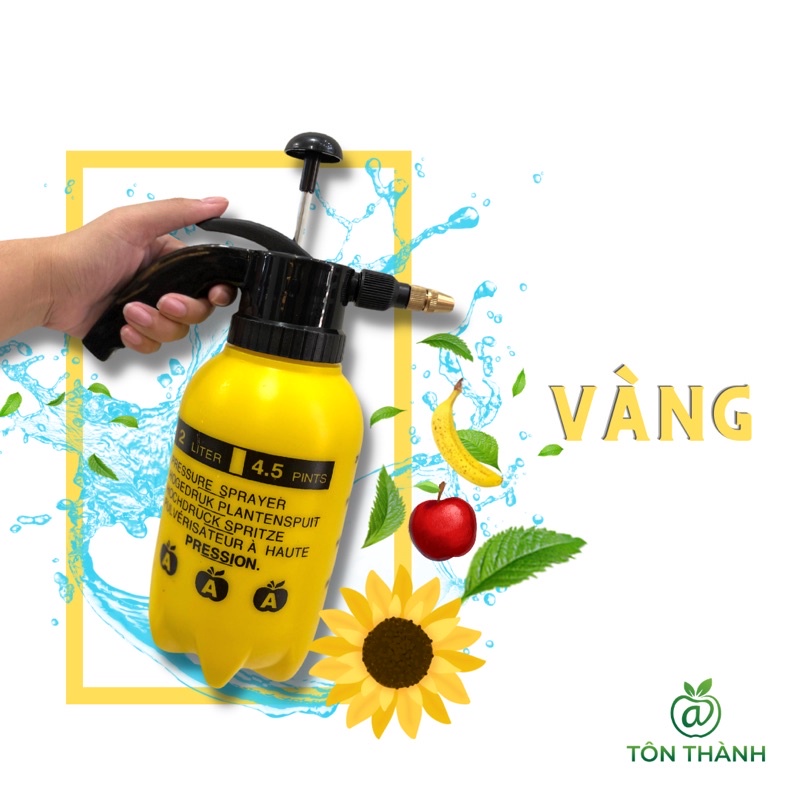 BÌNH XỊT PHUN THUỐC 2 LÍT AAA TƯỚI CÂY PHUN SƯƠNG CẦM TAY MẪU MỚI