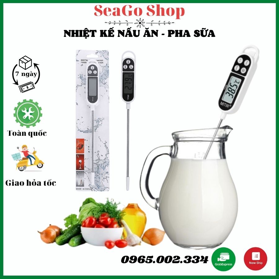 Que Đo Nhiệt Độ Nước, Chất Lỏng - Nhiệt Kế Nấu Ăn, Pha Sữa KT300 Cao Cấp Kiểm Soát Nhiệt Độ Chính Xác [BH 1 - 1]