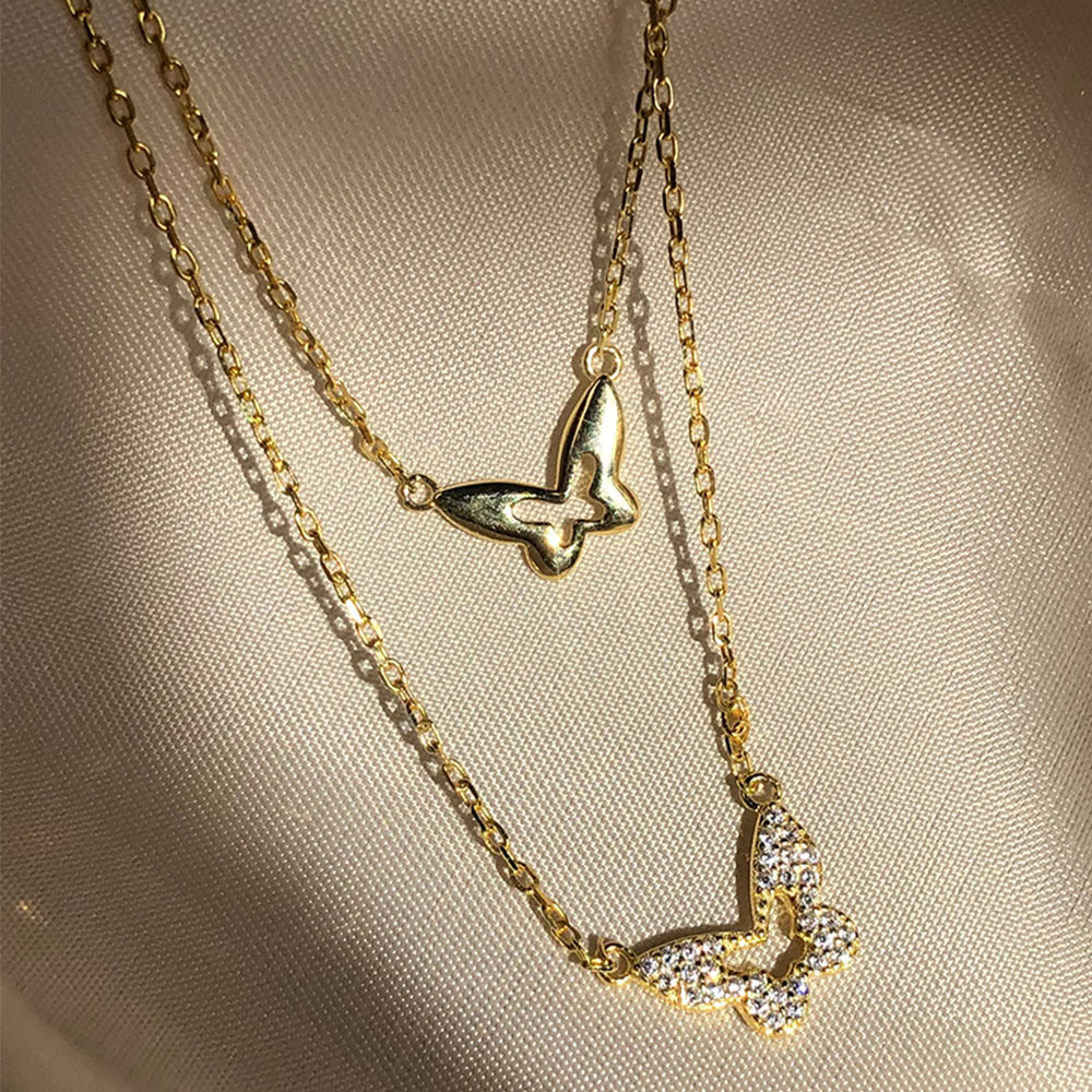 vòng cổ Nữ Hình Bướm Đính Đá Thời Trang