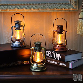 Đèn ngủ hình đèn dầu phong cách cổ điển phong cách sáng tạo có thể sạc lại trang trí nhà cửa
