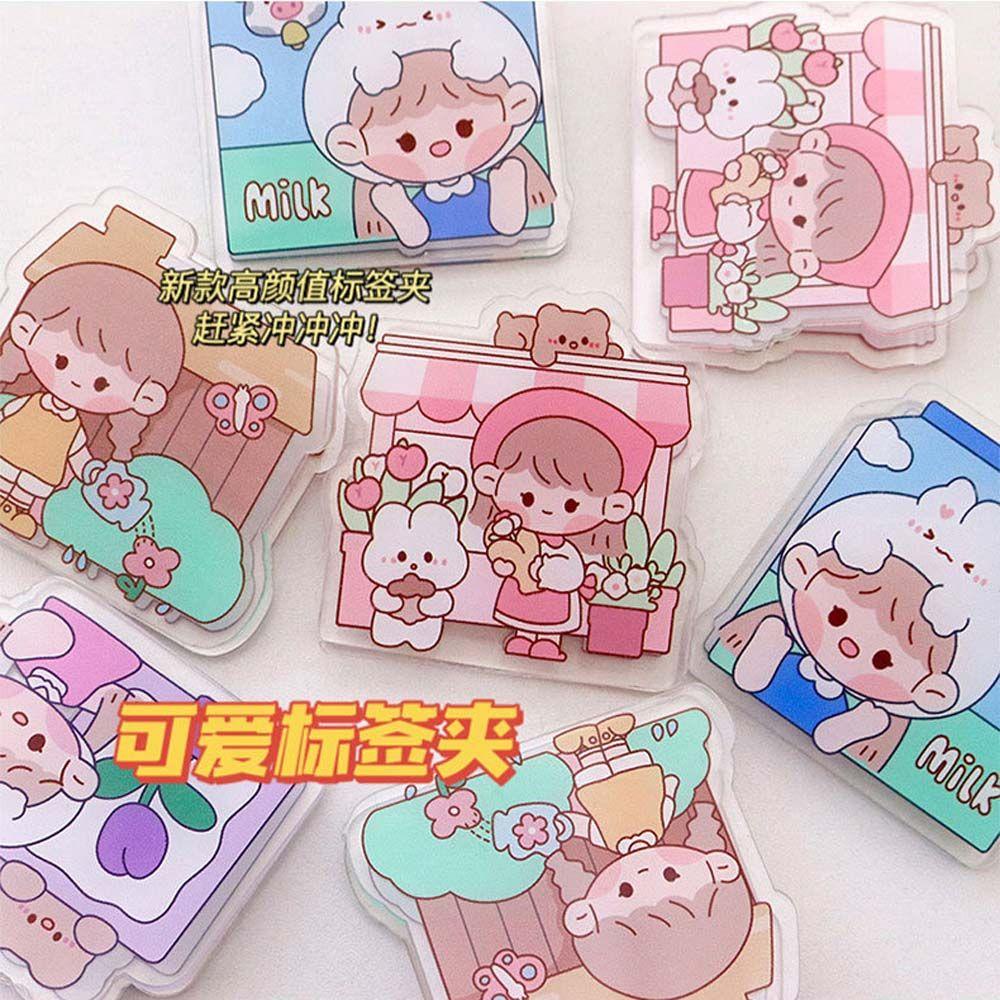 PEWANY Kẹp Giấy / Tạp Chí Hình Vuông Dễ Thương Tiện Dụng Cho Học Sinh / Văn Phòng