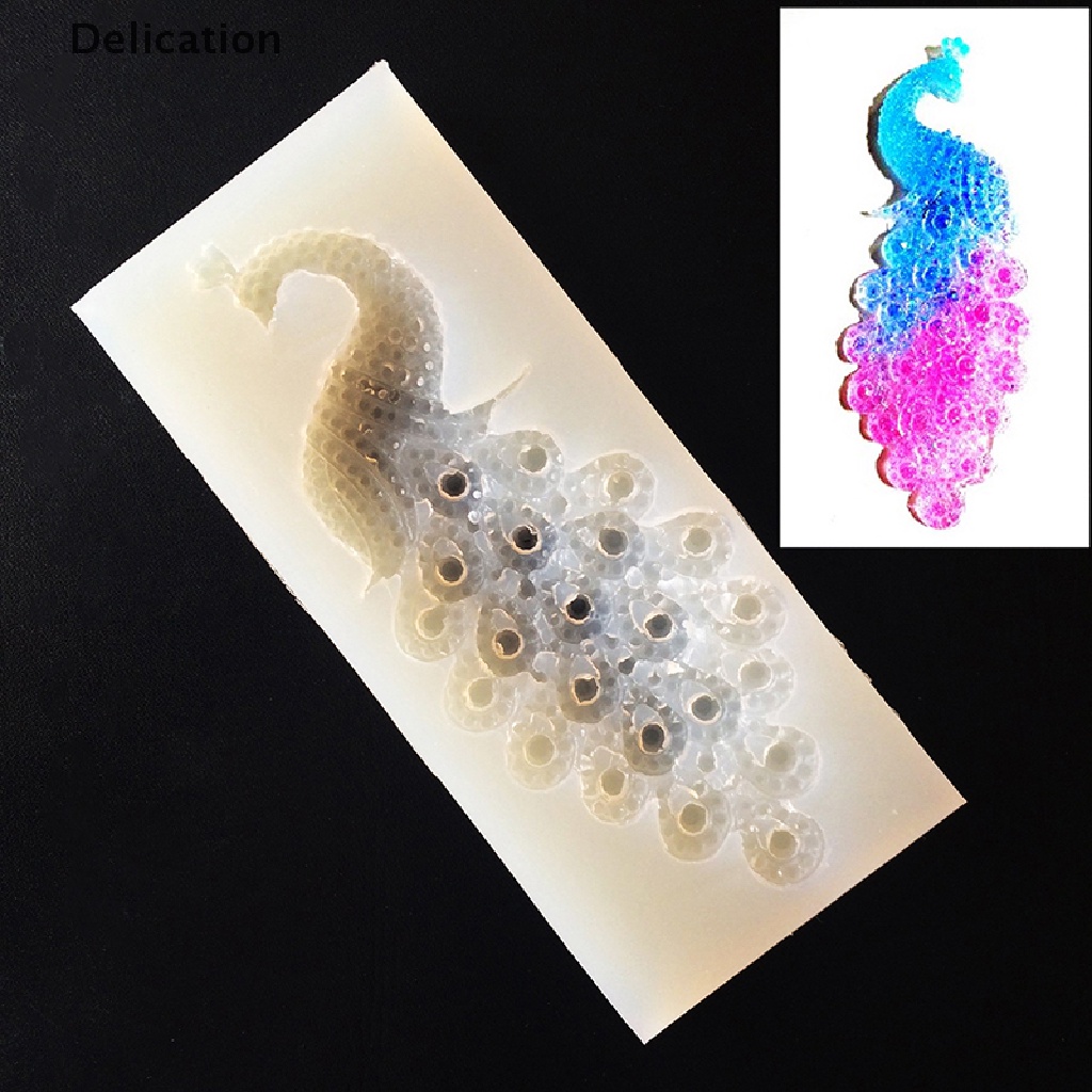 Khuôn Làm Bánh Chất Liệu Silicone Hình Chim Công Độc Đáo