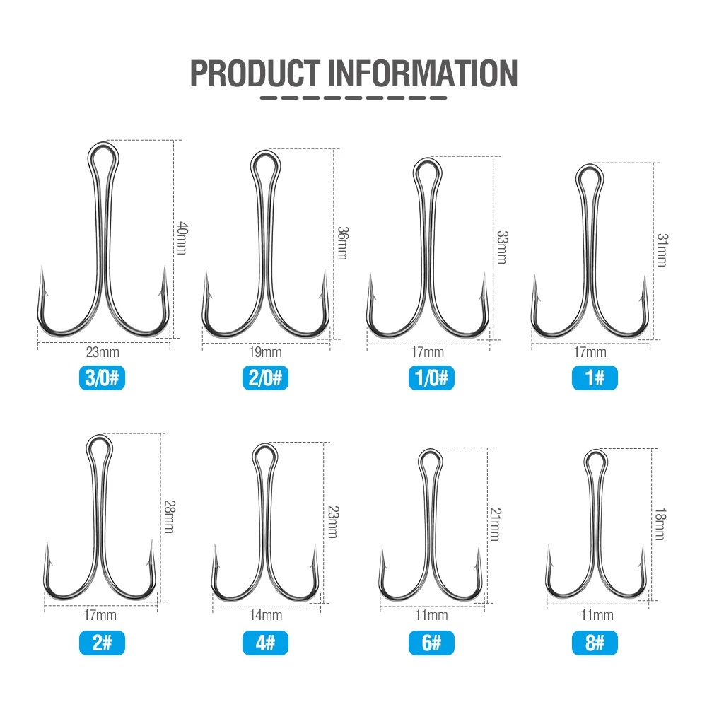 Set 10 Móc Câu Cá Bằng Thép Carbon Mềm Chuyên Dụng