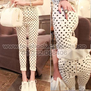 Quần skinny chấm bi côn