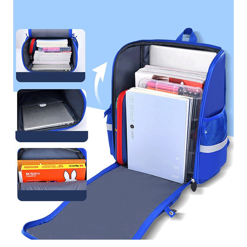 Balo chống gù dòng cao cấp giá tốt cho bé trai tiểu học, trung học từ lớp 3 đến lớp 9 chống thấm nước