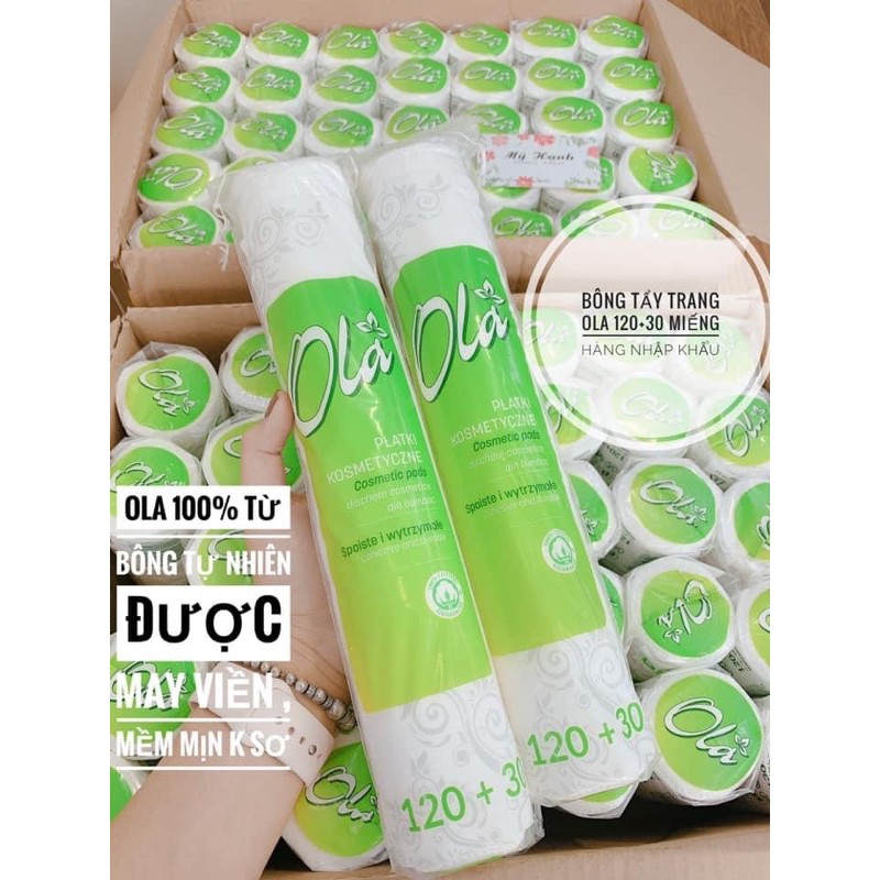 Bông tẩy trang Ola Cotton Pads 150 miếng Ba Lan | BigBuy360 - bigbuy360.vn