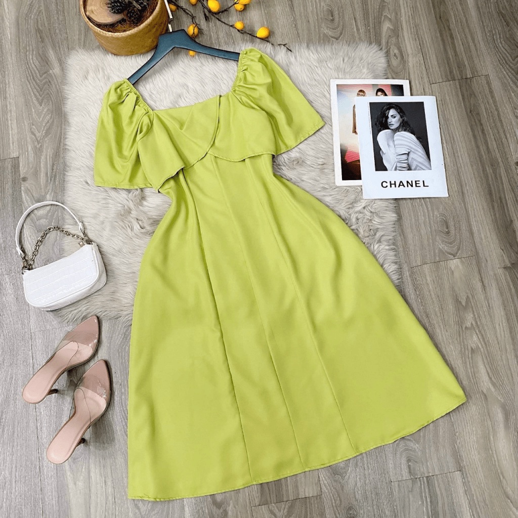 [ CONCEPT BỐN MÙA ] ĐẦM/ VÁY COTTON LẠNH, DÁNG A, CỔ VUÔNG, TAY LỠ/ PHỒNG NHẸ, MẶC CỰC SANG/ XỊN/ MỊN UP shop valentina