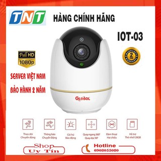 GLOBAL IOT03 - Camera wifi trong nhà chất lượng cao, tích hợp báo động vào điện thoại khi có chuyển động