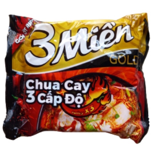1 Gói Mì 3 Miền vị Tôm Chua Cay/Chay Lá Đa/Tôm Hùm/Bò Hầm/Chua Cay 3 Cấp Độ