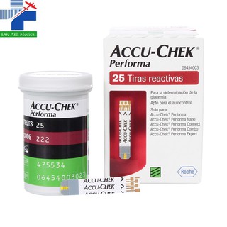 Que thử tiểu đường Accu-Check Performa lọ 25 que