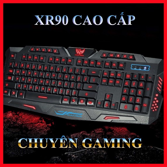 Bàn phím Gaming XR90 cao cấp LED 3 chế độ, phím nhạy siêu bền, thiết kế hiện đại BH 6 tháng