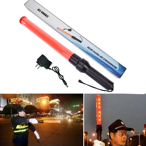 Gậy đèn led chỉ huy giao thông phản quang 54cm kèm đầu sạc