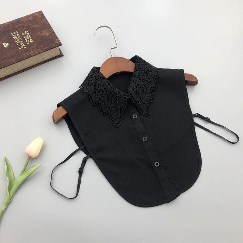 Cổ Áo Rời Cổ Bẻ Giả Sơ Mi Màu Trơn Thời Trang Cho Nữ