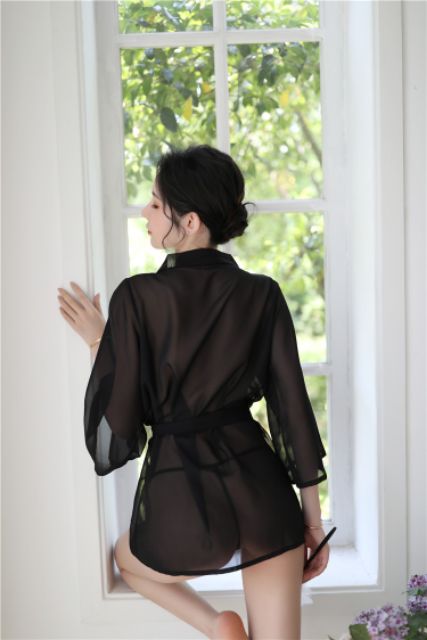Áo choàng ngủ sexy - váy ngủ khoác mỏng xuyên thấu gợi cảm | BigBuy360 - bigbuy360.vn