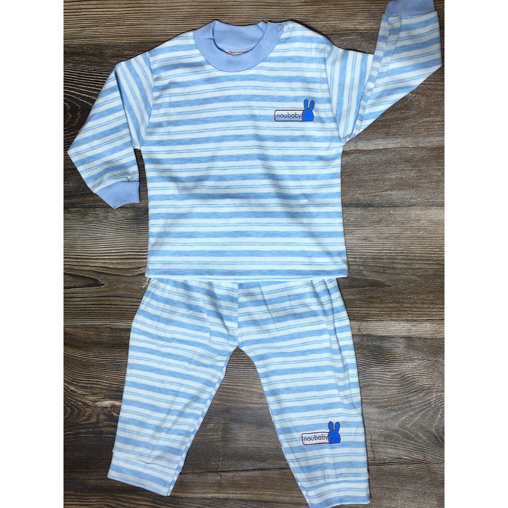 Bộ Dài Tay Noubaby Cotton Kẻ Cho Bé Trai/Bé Gái QATE202 - NamkidShop