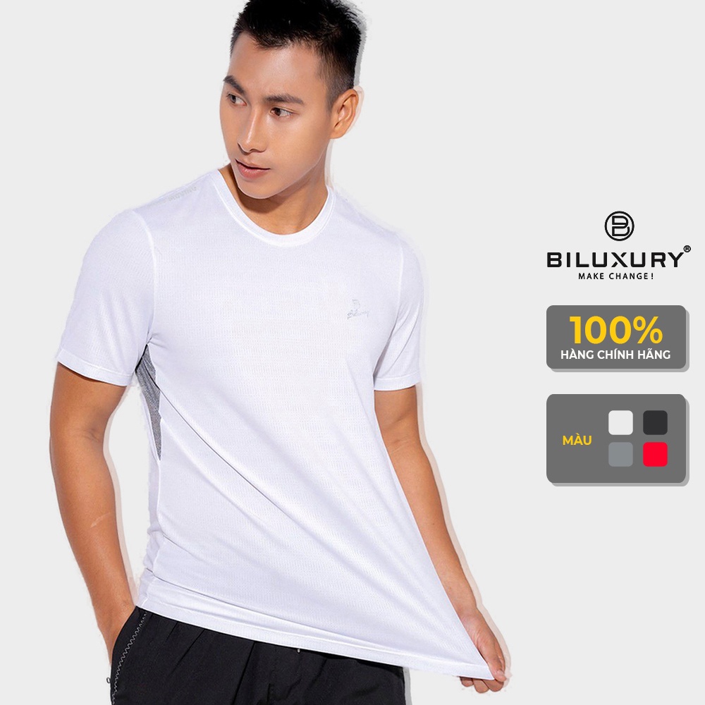 Áo phông nam thể thao Biluxury thun lạnh PE co giãn thoải mái vận động trẻ trung form chuẩn slimfit 5APKT001TRK