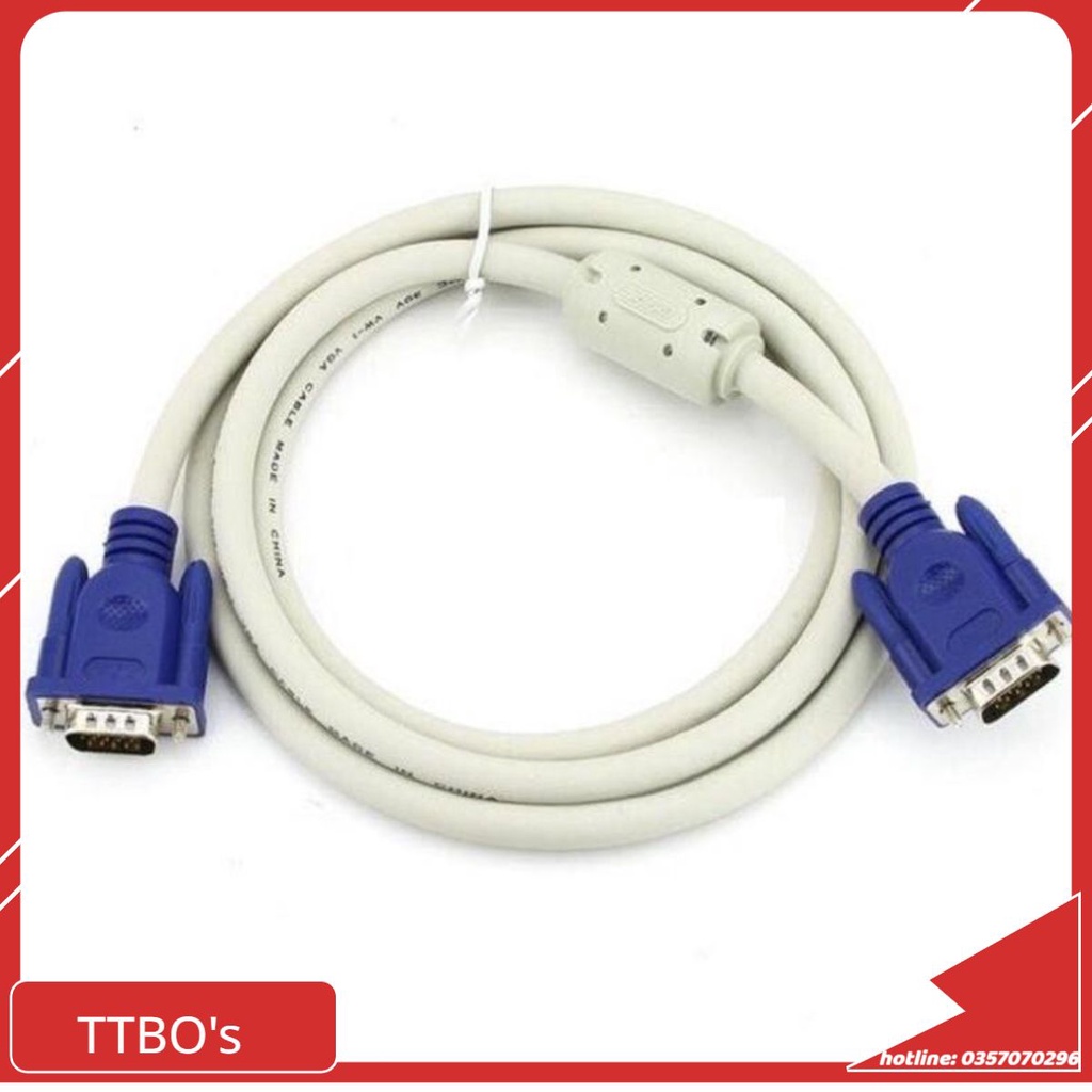 Dây cáp VGA trắng 1.5m 3m 5m ARIGATO đảm bảo chất lượng TTBO's