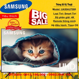 Smart tivi samsung 4k 50 inch 50au7000 uhd - hàng chính hãng