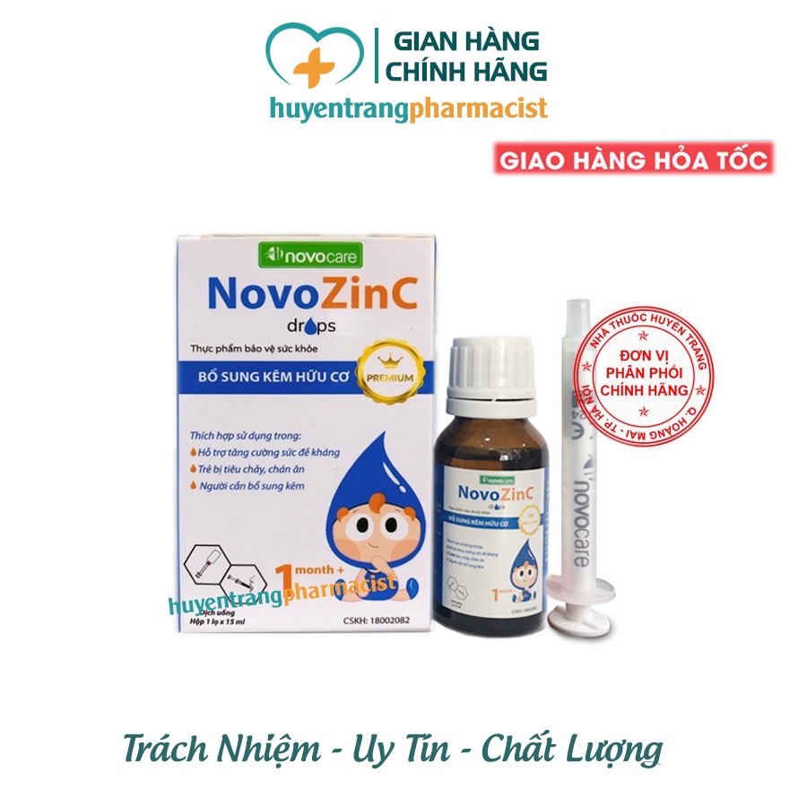 Novo ZinC Bổ sung kẽm hữu cơ cho bé (lọ 15ml)