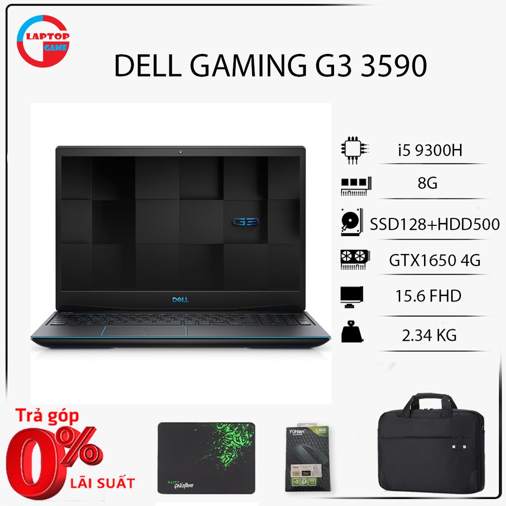 Laptop Dell G3 15 3590 (core i5 9300h, vga gtx 1650 ,laptop cũ chơi game và đồ họa)