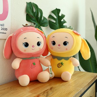 Gấu bông thỏ trái cây đủ màu nhập khẩi cao cấp