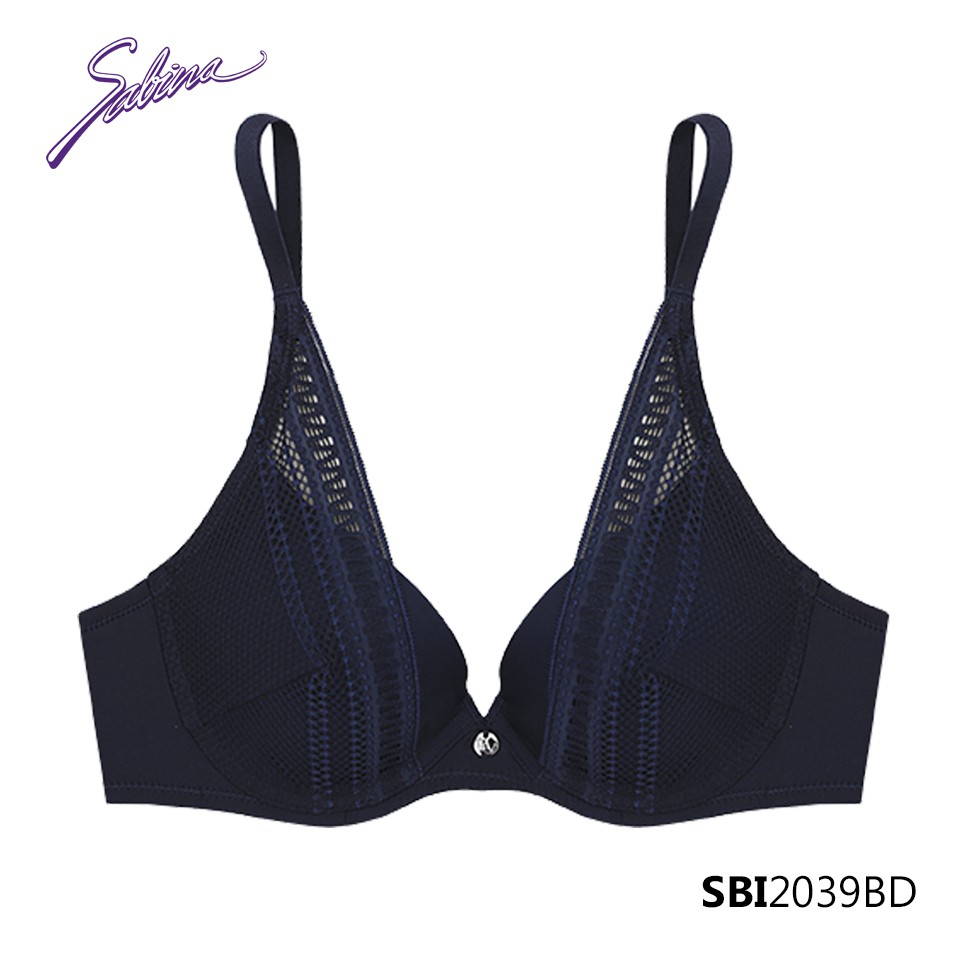 Combo Áo Lót Nâng Ngực Tạo Khe Chữ V Và Quần Đồng Bộ Xanh Dương Phối Ren Mordern V By Sabina SBI2039BD+SUI2039BD | BigBuy360 - bigbuy360.vn