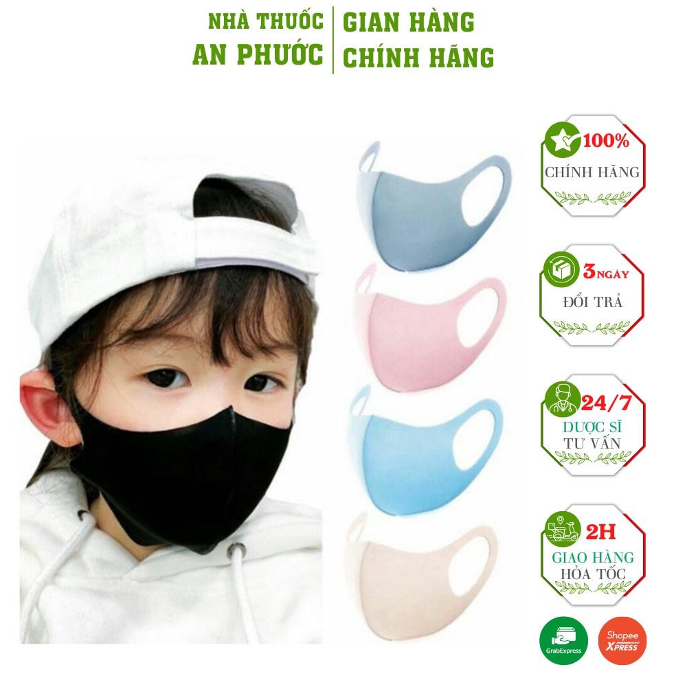 Khẩu Trang Su Trẻ Em ⚡ XẢ KHO GIÁ SỐC⚡Khẩu trang vải su chống bụi mịn, Chống tia cực tím, Giặt lại và sử dụng nhiều lần