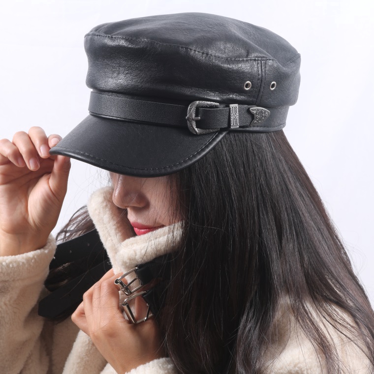 Mũ beret da PU retro cổ điển phong cách Hàn Quốc cho nữ