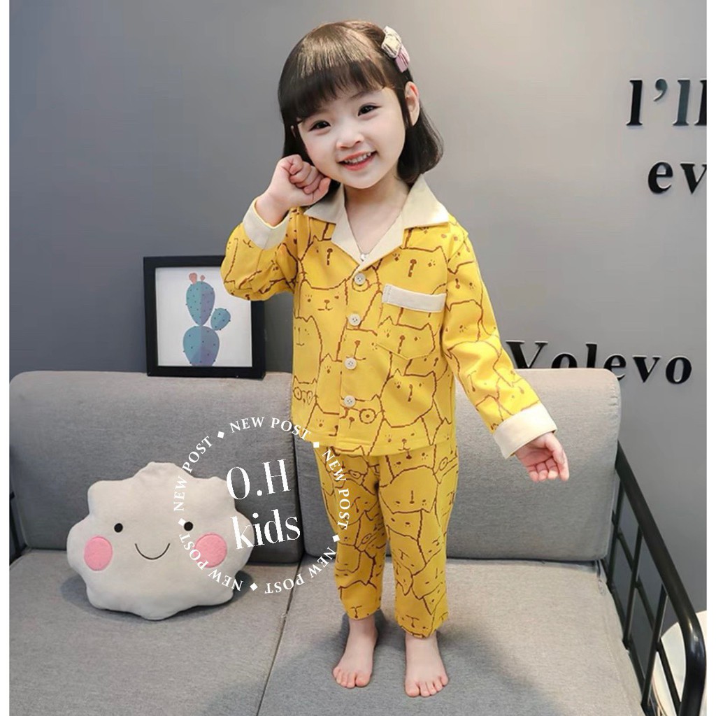 SALE BỘ PIJAMA CHẤT ĐŨI MEO CHO BÉ TRAI BÉ GÁI CAO CẤP MỊN MÁT CHO BÉ MẶC MÁT MÙA HÈ SIZE 10-18KG