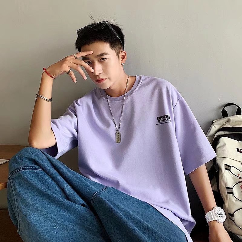 Áo Thun Tay Ngắn Dáng Rộng In Hình Phong Cách Hip hop Thời Trang Mùa Hè Cá Tính Cho Nam