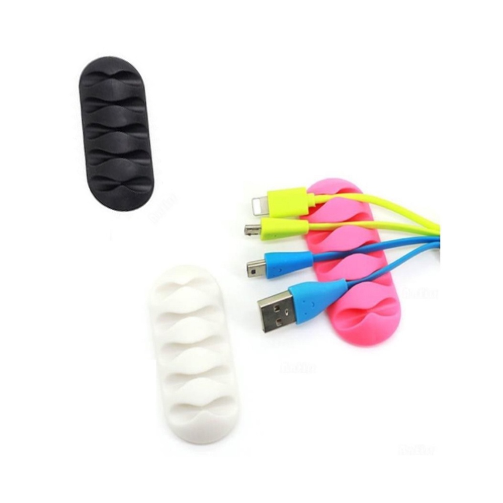 Kẹp giữ cố định dây cáp mini màu trắng/ đen đa năng