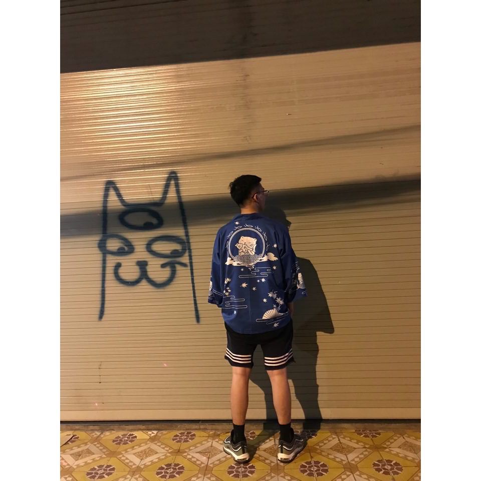 ÁO HAORI COSPLAY MÈO THẦN TÀI ÔM CÁ HÀNG CAO CẤP A09 | BigBuy360 - bigbuy360.vn