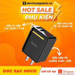 Cóc sạc nhanh Hoco C39 2 cổng USB-Dành cho mọi thiết bị