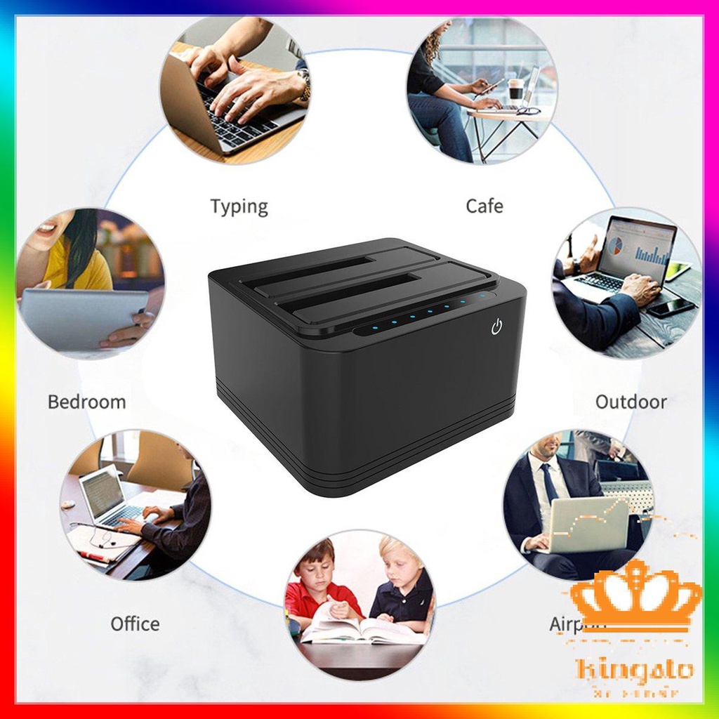 [Mới]Hard Drive Docking Station USB3.0 For HDD / SSD3.5 / 2.5 Inch SATA Hard Disk | BigBuy360 - bigbuy360.vn