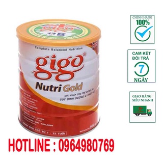 Sữa bột Gigo Nutri Gold 900g Dành cho trẻ biếng ăn suy dinh dưỡng thấp còi