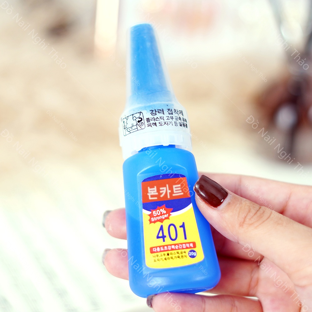 Keo 401 chính hãng NGHI THẢO gắn móng siêu chắc 20g