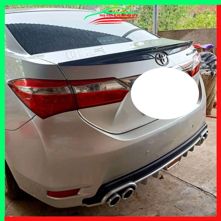 Đuôi gió sau xe liền cốp Altis 2014-2021 hàng mộc chưa sơn
