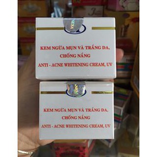 combo Kem Ngừa Mụn Trắng Da Chống Nắng Leiyas 10g