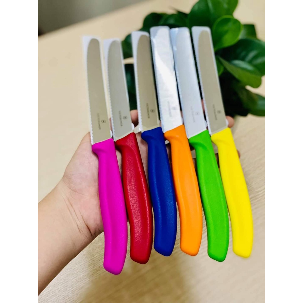 Dao gọt hoa quả Victorinox Swiss Made Thụy Sĩ, dao gọt trái cây mini sắc bén lưỡi răng cưa 11cm