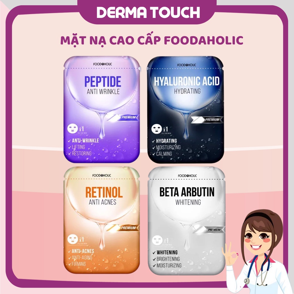 Mặt nạ Foodaholic cao cấp mẫu mới Retinol ngừa lão hóa, Peptide nâng cơ, HA cấp ẩm sâu, Beta Arbutin dưỡng trắng nhanh | BigBuy360 - bigbuy360.vn