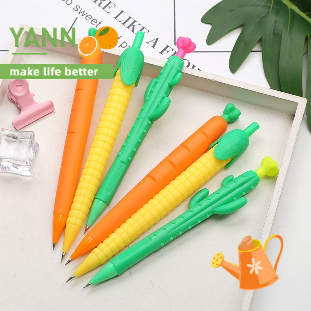 Bút Chì Bấm Ngòi 0.5 0.7mm Mềm Mại Họa Tiết Cà Rốt Xương Rồng Dễ Thương