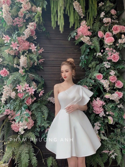 TẶNG KÈM DÂY ĐAI EO- Đầm xoè dự tiệc lệch vai cánh SANG TRỌNG - MS156V - Size M/L/XL đến 64kg | BigBuy360 - bigbuy360.vn