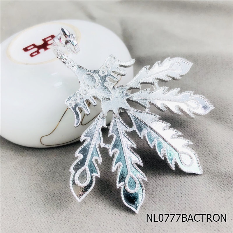 1 phiến đúc họa tiết phượng hoàng làm kim quan 68*68mm nguyên liệu làm trâm làm trang sức cổ trang