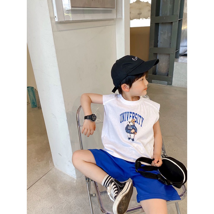 Áo thun tanktop university phong cách mùa hè cho bé A596