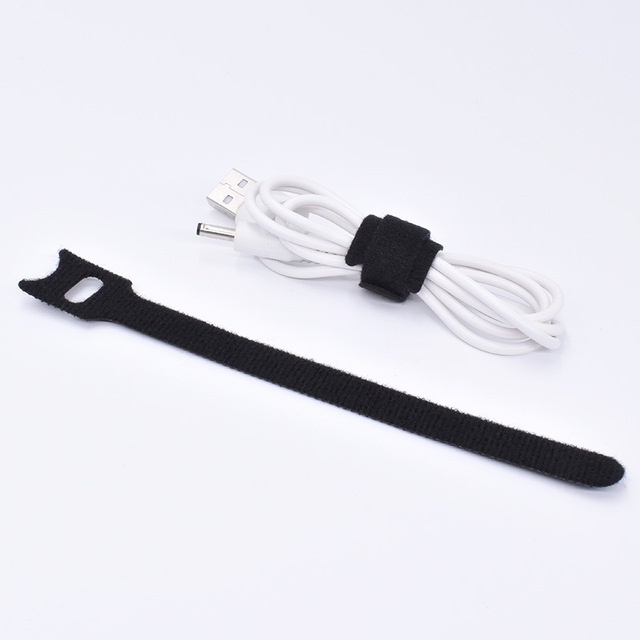 Dây Dán Velcro 2 Mặt Đa Năng  - Dài 15cm, 10 chiếc/set - Buộc Gọn Dây Cáp Sạc Điện Thoại, Máy Tính, Tai Nghe