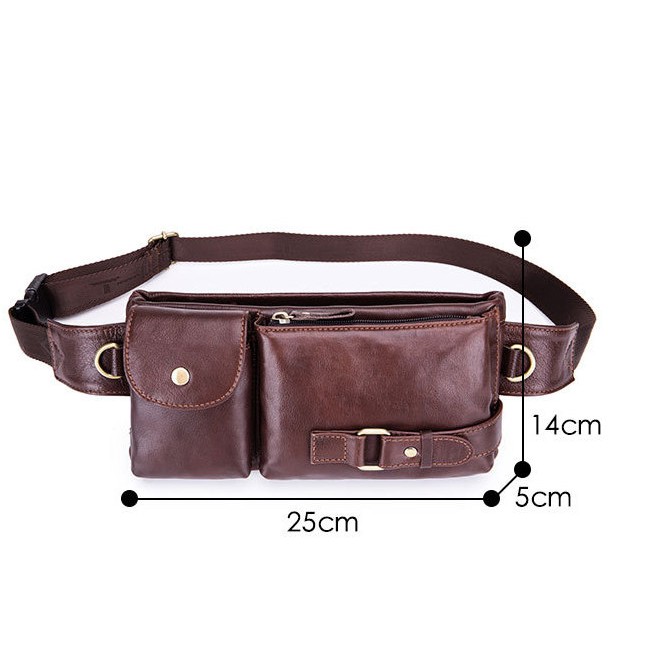 Túi nam đeo chéo, túi bao tử nam da bò thật 2 màu Zachi T54 | BigBuy360 - bigbuy360.vn