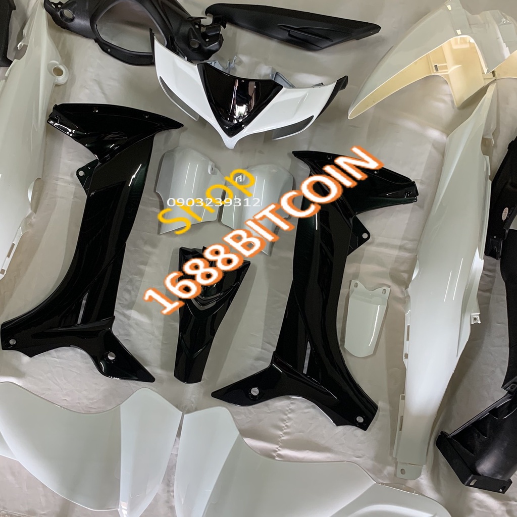 Fuil dàn áo xe JUPITER MX  màu Trắng - Bộ yếm xe jupiter Gravita -nhựa nguyên sinh ABS LOẠI ĐẸP