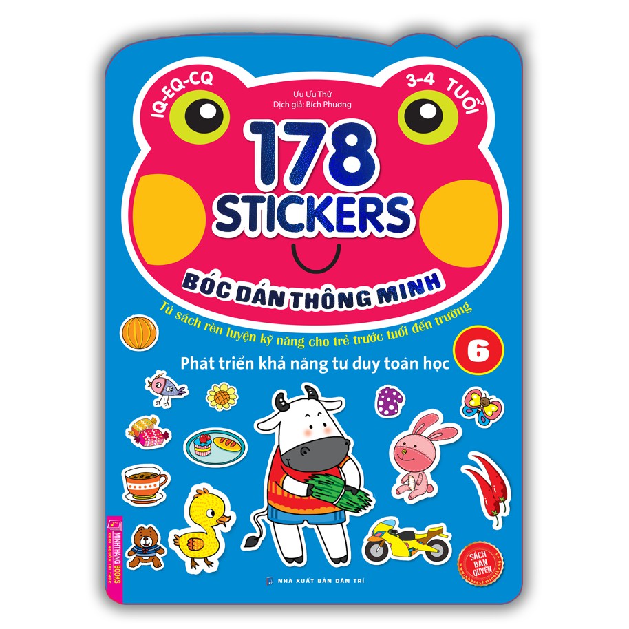 Sách - 178 sticker (q6) tư duy toán học IQ EQ CQ (3-4 tuổi)