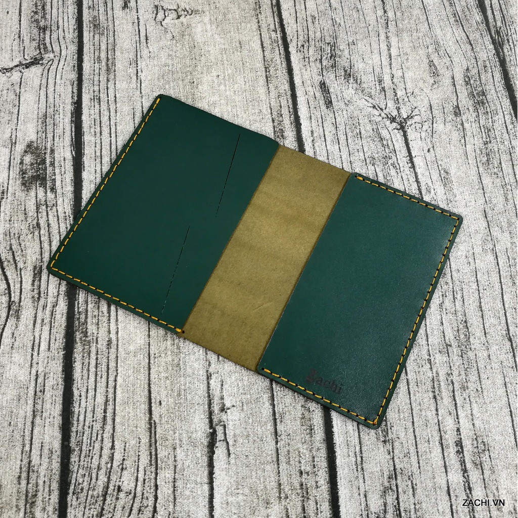 Bóp ví đựng passport, hộ chiếu da bò handmade Zachi PP619