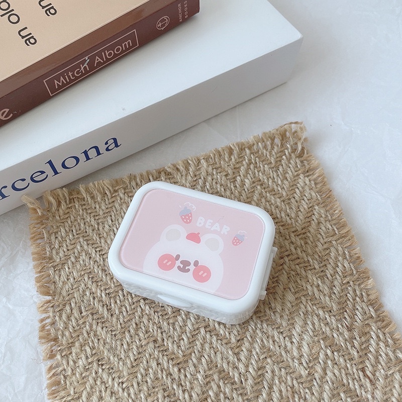 Khay Gương Mini 3D Thú Cute Mẫu Mới - Case Đựng Lens